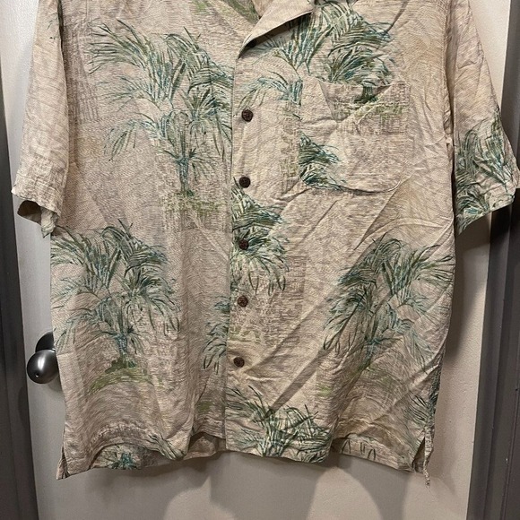 Havana Jacks Cafe Mens Short Sleeve Button Down Shirt Size XL 100% Silk - Picture 4 of 4